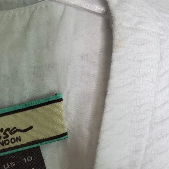 Issa London Womens sleeveless Round Neck White Day Dress Size 10 - Picture 4 of 13